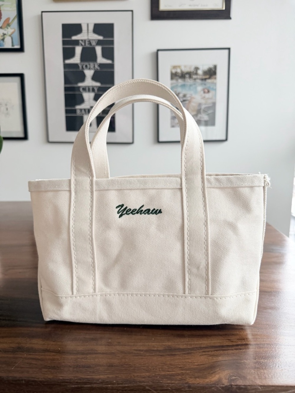 “Yeehaw” Mini L.L. Bean Canvas Tote Bag
